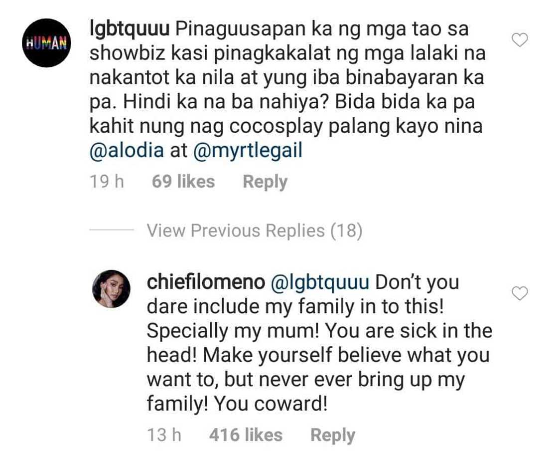Chienna Filomeno slams basher accusing her of doing lewd acts in exchange of money Chienna Filomeno slams basher accusing her of doing lewd acts in exchange of money