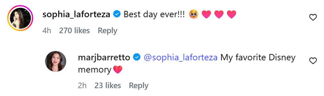 Marjorie Barretto, Katseye's Sophia Laforteza exchange heartwarming comments