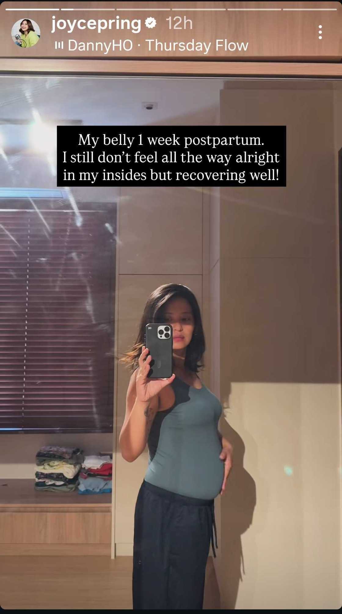 Joyce Pring shares honest postpartum update one week after giving birth