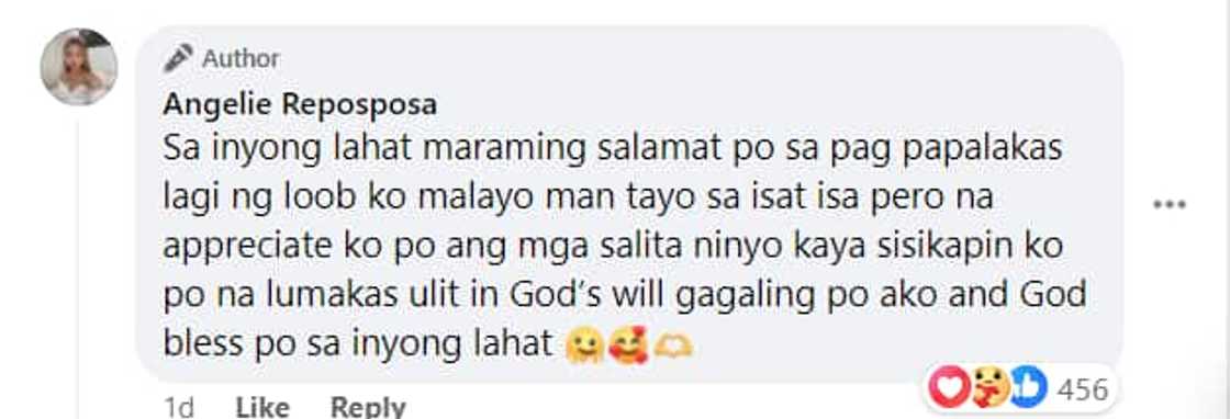 Lie Reposposa, nagpasalamat sa lahat ng suportang kanyang natatanggap