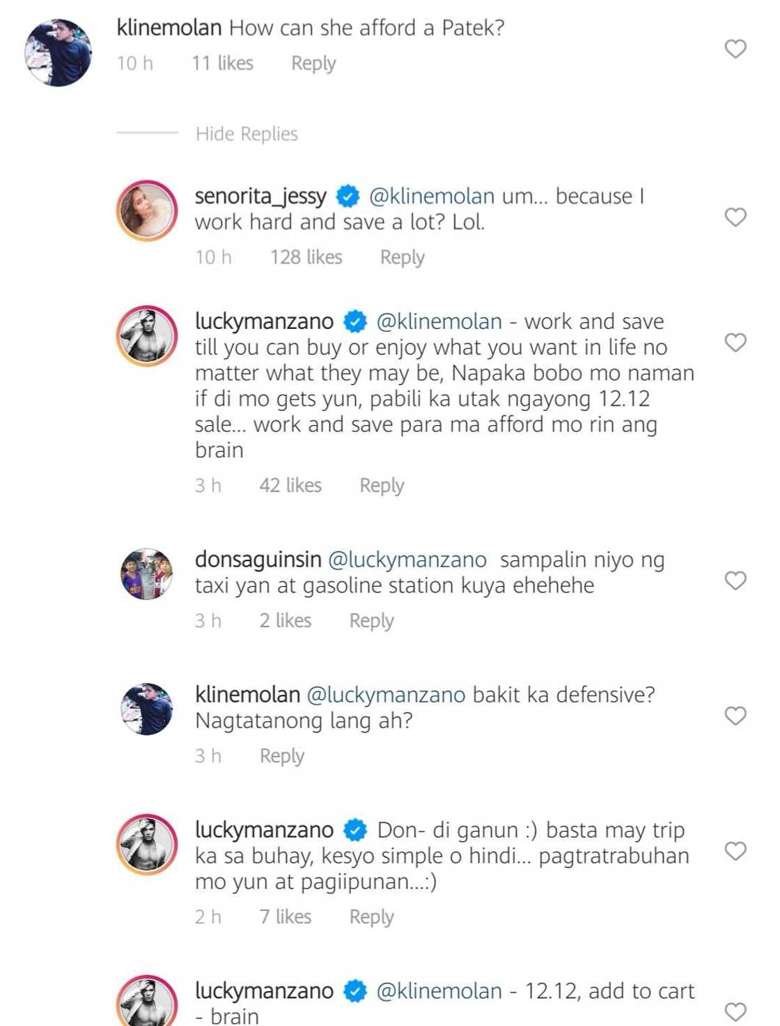 Luis Manzano lambasts basher curious about Jessy Mendiola’s expensive watch Luis Manzano lambasts basher curious about Jessy Mendiola’s expensive watch