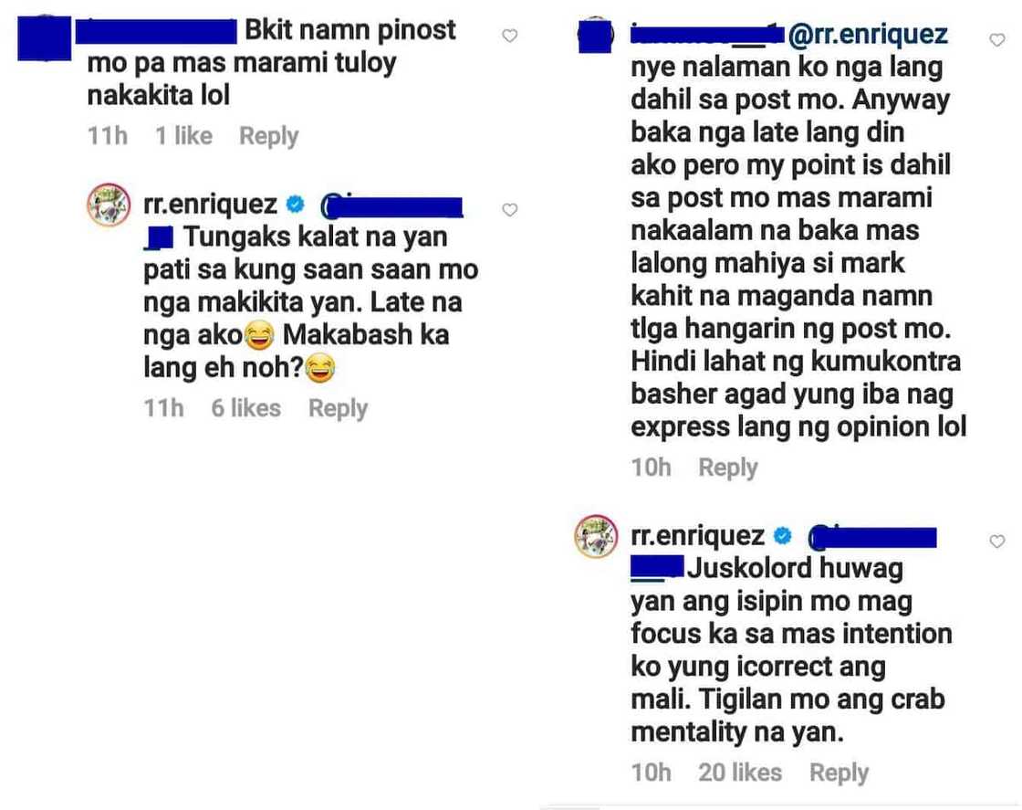 RR Enriquez sa kumwestiyon sa post niya ukol sa ‘30k’ issue nina Mark Herras, Lolit Solis: “Kalat na yan”