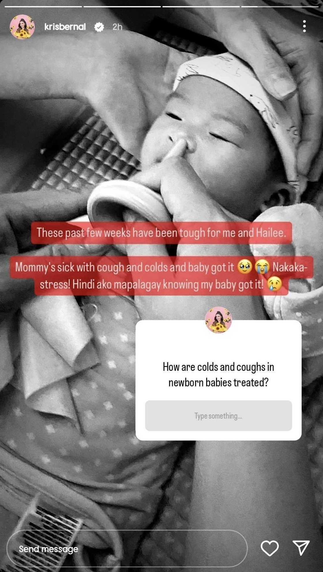 Kris Bernal, hindi mapalagay ang loob sa sakit na nakuha ni Baby Hailee Kris Bernal, hindi mapalagay ang loob sa sakit na nakuha ni Baby Hailee