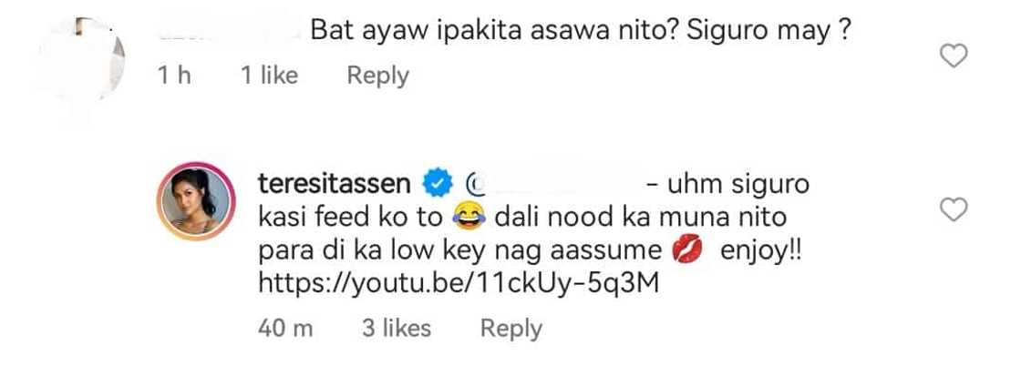 Winwyn Marquez replies to netizen asking why she doesn't show face of her beau Winwyn Marquez replies to netizen asking why she doesn't show face of her beau