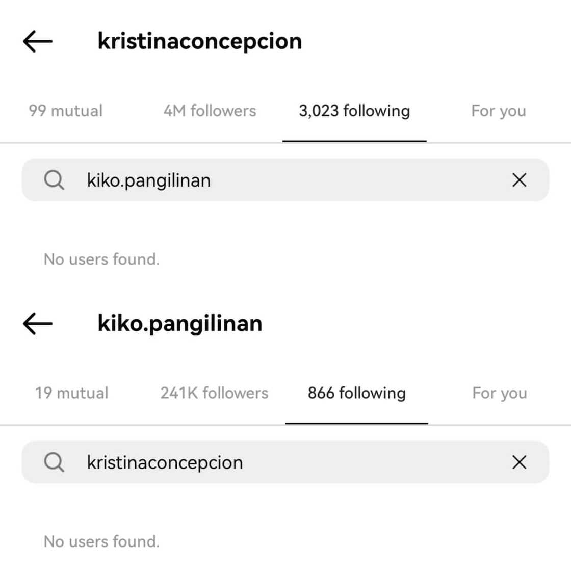 Fashion Pulis, napansing naka-unfollow si KC Concepcion kay Kiko, Frankie Pangilinan sa IG