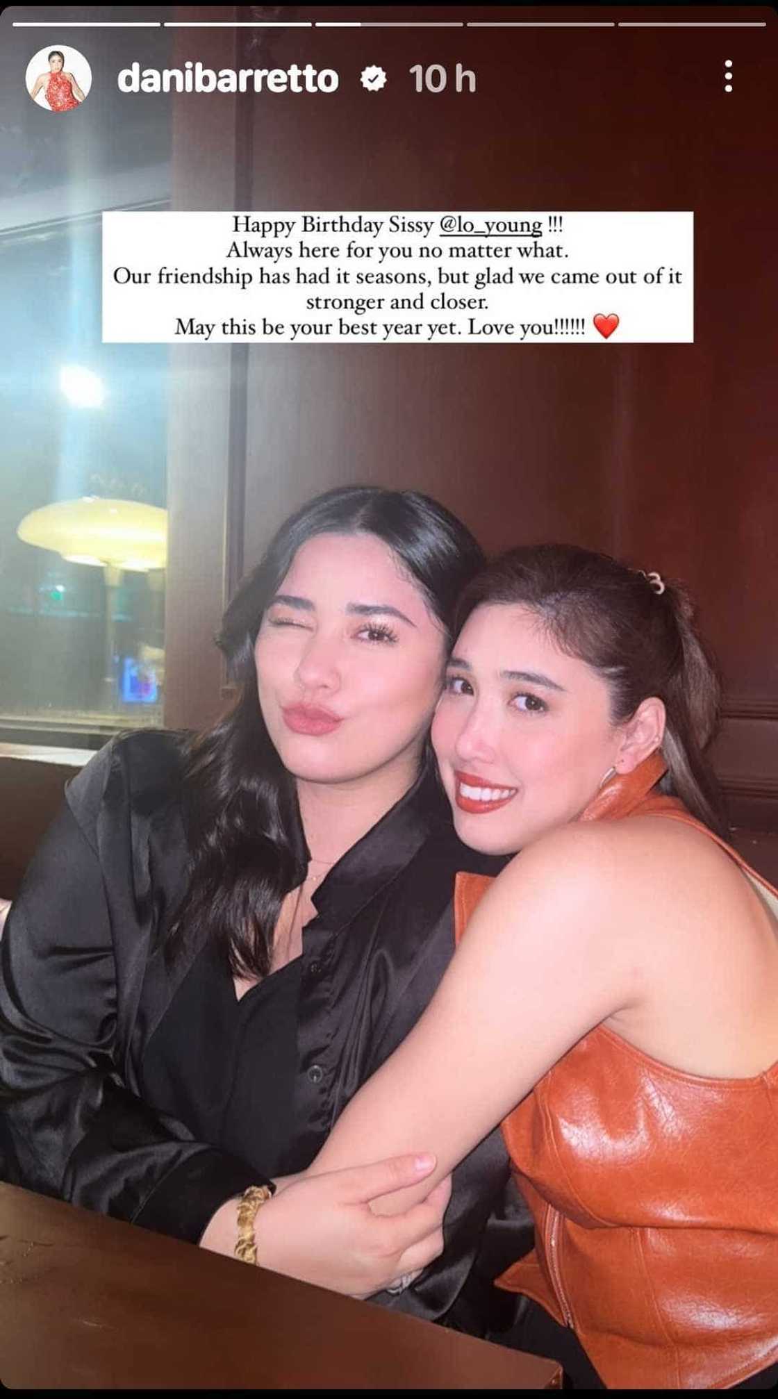 Dani Barretto pens heartfelt birthday message for Lauren Young Dani Barretto pens heartfelt birthday message for Lauren Young