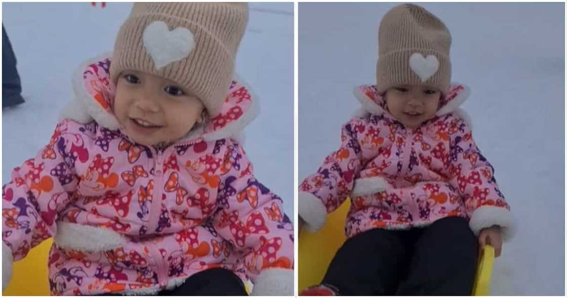 Sarina Hilario, kinagiliwan sa video ng kanyang first snow experience