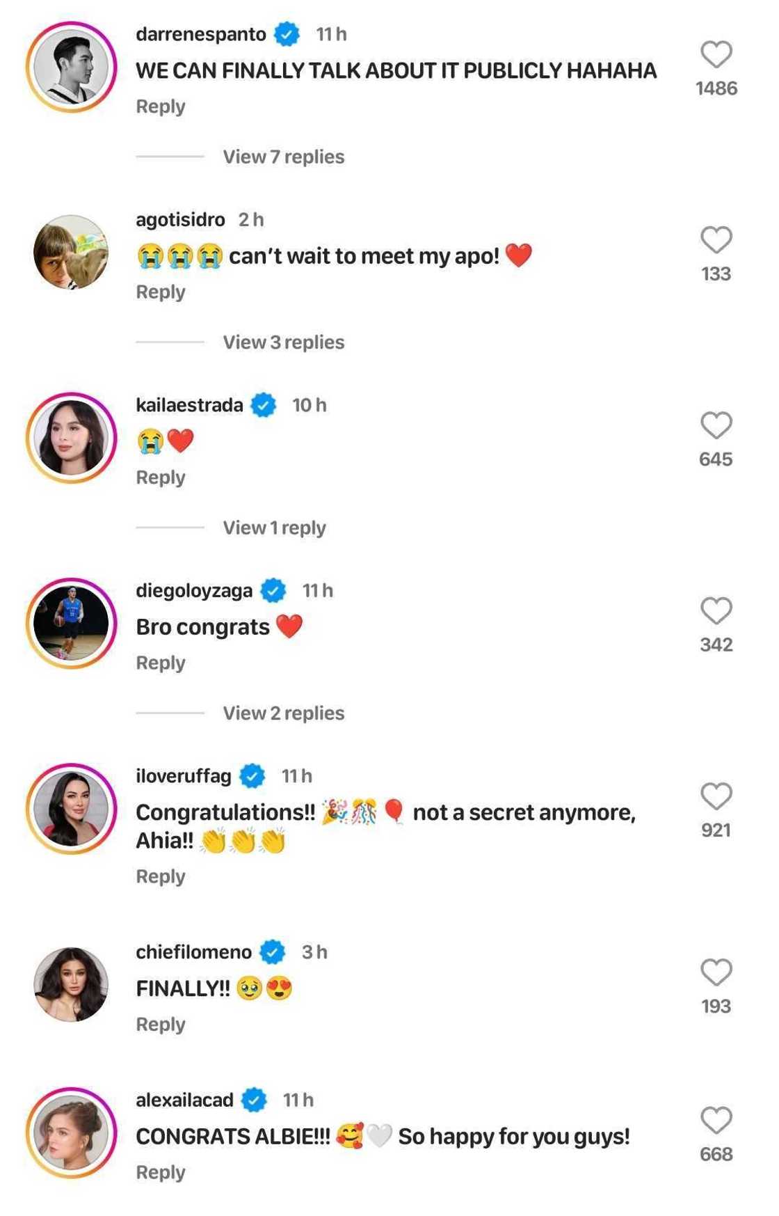 Celebrities, napa-react nang ianunsyo ni Albie Casiño na daddy na siya Celebrities, napa-react nang ianunsyo ni Albie Casiño na daddy na siya