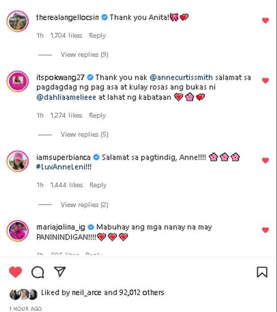 Celebs, nag-react sa pagsuporta ni Anne Curtis kay VP Leni Robredo: "Thank you Anita" Celebs, nag-react sa pagsuporta ni Anne Curtis kay VP Leni Robredo: "Thank you Anita"