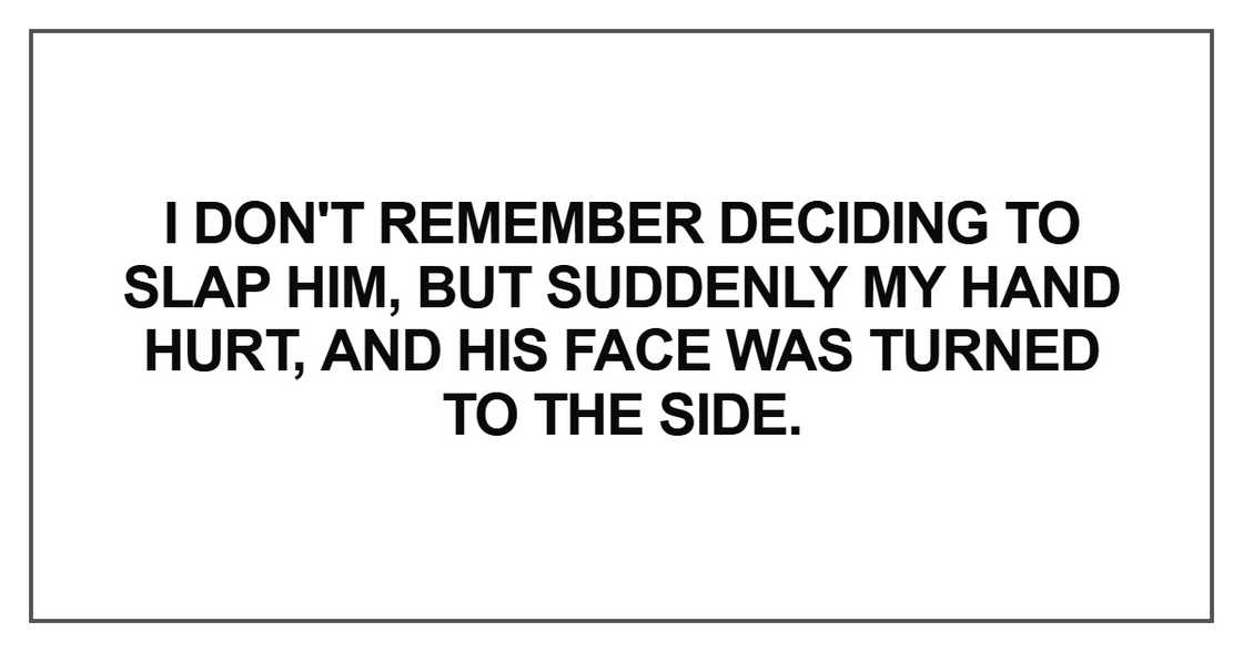 I don't remember deciding to slap him I don't remember deciding to slap him