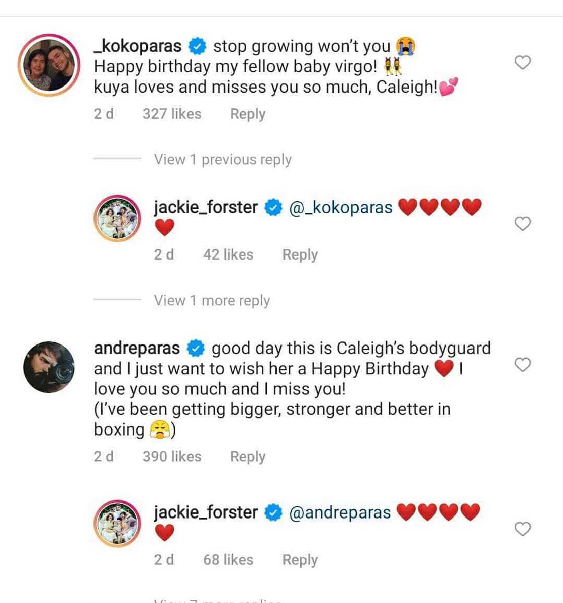 Andre, Kobe Paras pen sweet birthday greetings for their sister Caleigh Andre, Kobe Paras pen sweet birthday greetings for their sister Caleigh