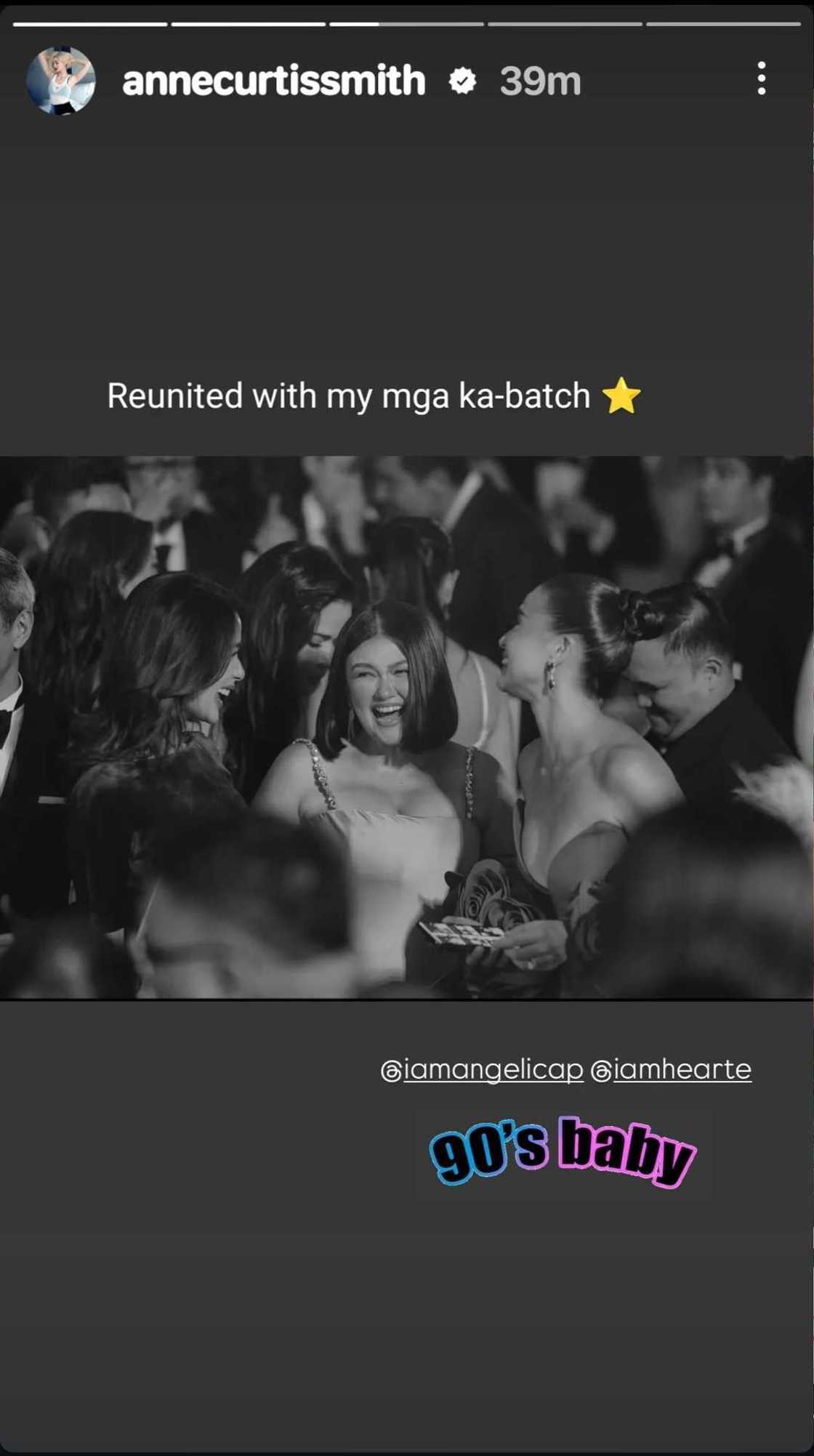 Anne Curtis shares heartwarming post about her reunion with Heart Evangelista, Angelica Panganiban Anne Curtis shares heartwarming post about her reunion with Heart Evangelista, Angelica Panganiban