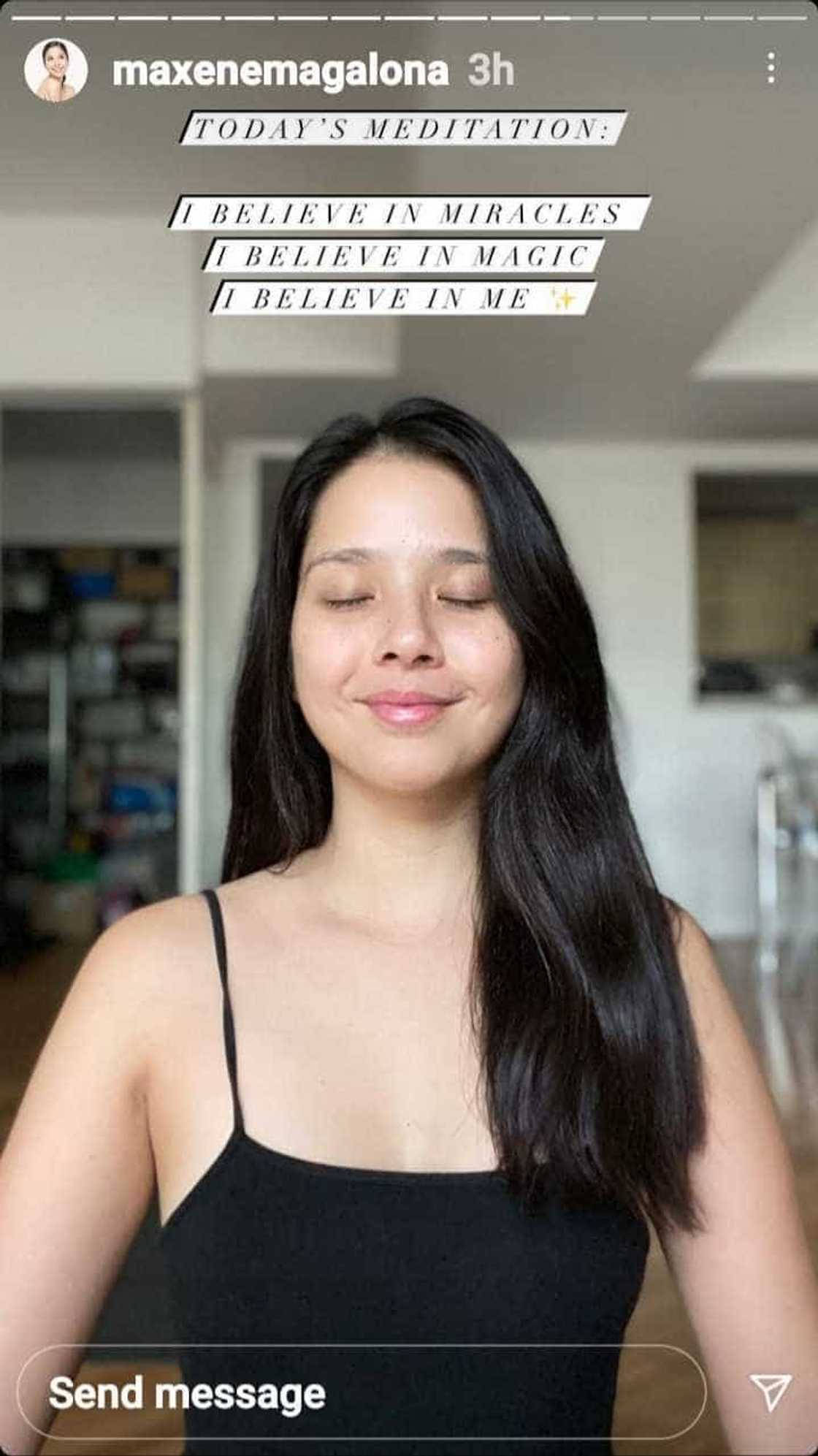 Maxene Magalona, nag-meditate matapos i-post ang viral crying photo niya