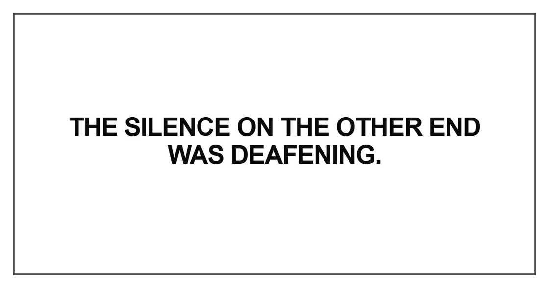 The silence on the other