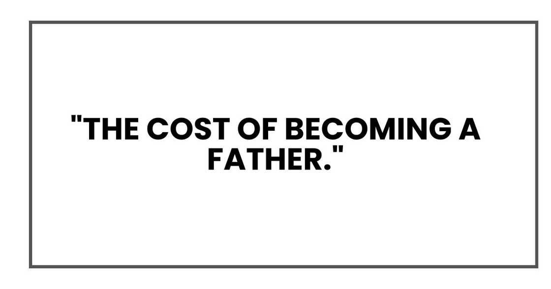"The Cost of Becoming a Father."