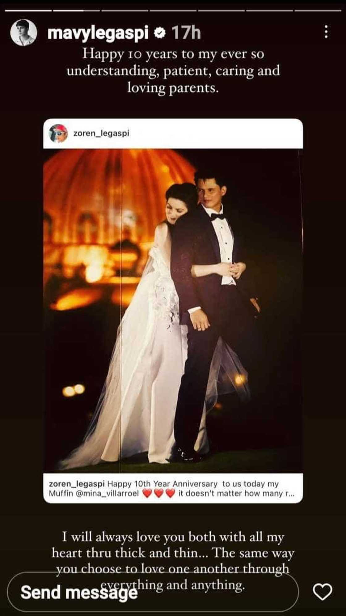 Mavy, Cassy Legaspi pen heartfelt messages for Carmina Villaroel, Zoren Legaspi on their anniversary Mavy, Cassy Legaspi pen heartfelt messages for Carmina Villaroel, Zoren Legaspi on their anniversary