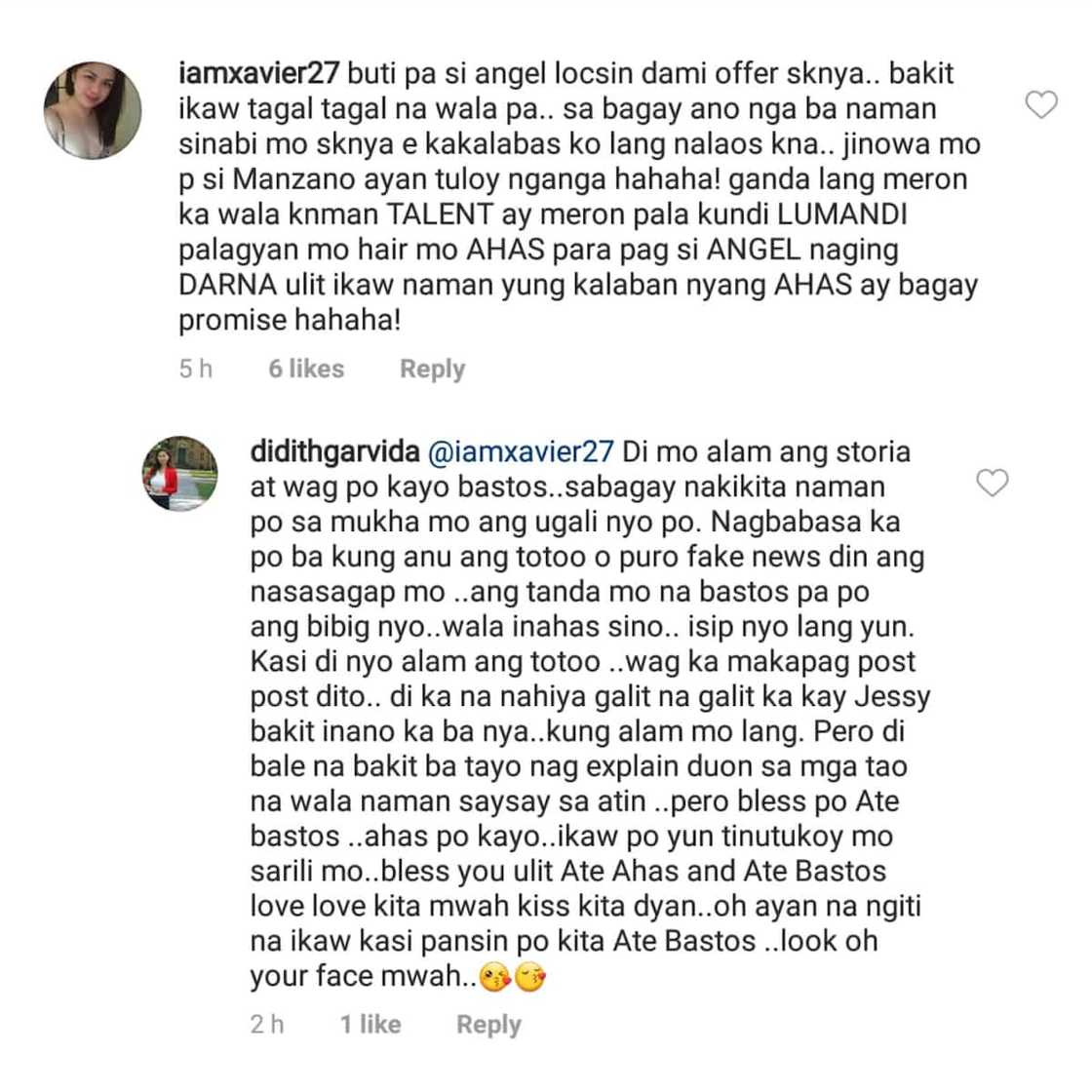 Jessy Mendiola's mom claps back at basher accusing her daughter of boyfriend stealing Jessy Mendiola's mom claps back at basher accusing her daughter of boyfriend stealing