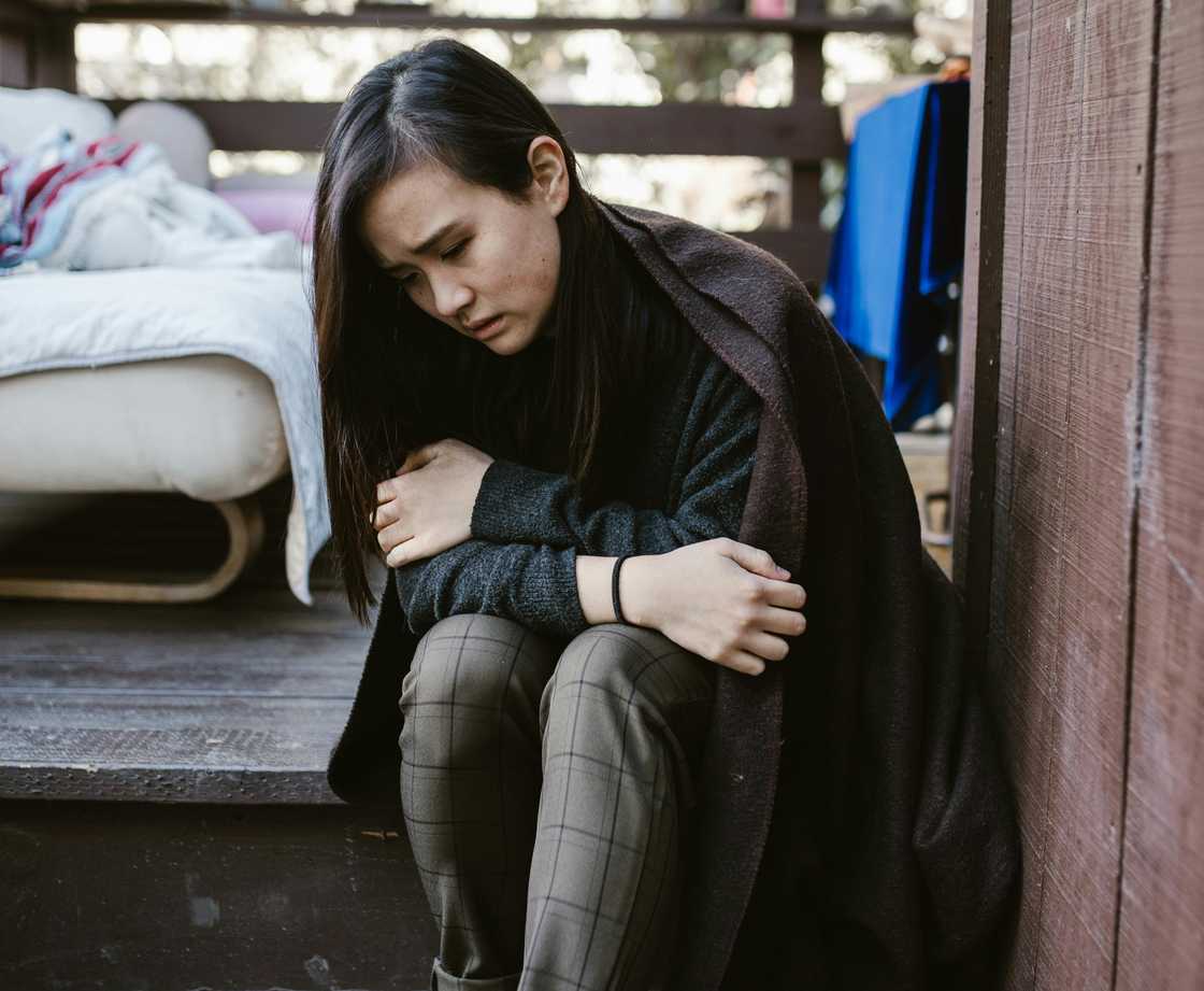 A worried woman A worried woman