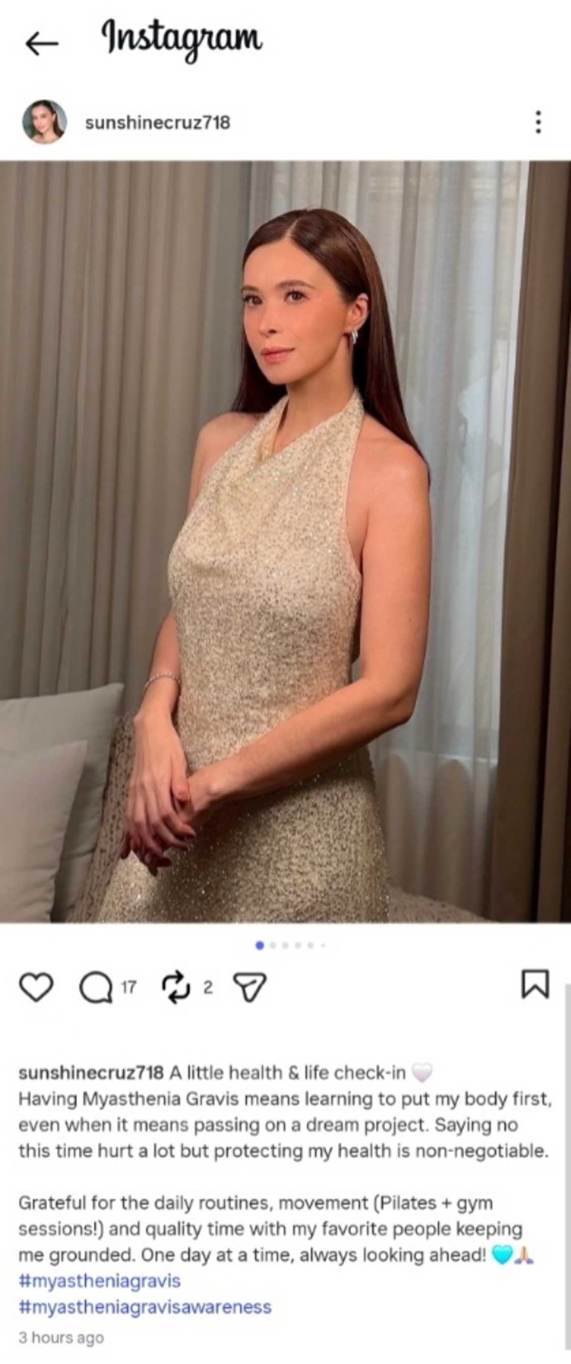 "Saying no this time hurt a lot": Sunshine Cruz, may ibinahagi sa 'life check-in' niya "Saying no this time hurt a lot": Sunshine Cruz, may ibinahagi sa 'life check-in' niya