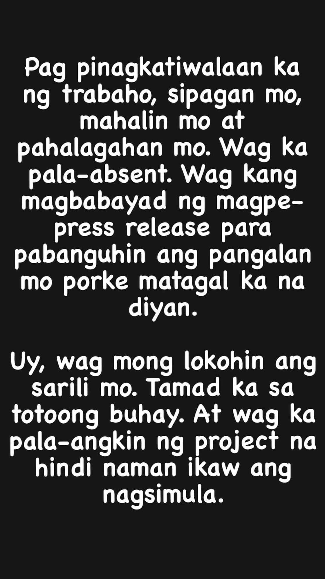 Ogie Diaz, may hugot sa socmed: “Wag kang magbabayad ng magpe-press release para pabanguhin ang pangalan mo”