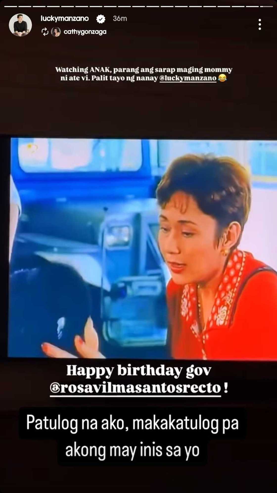 Luis Manzano, may hirit sa birthday greeting ni Alex Gonzaga kay Vilma Santos