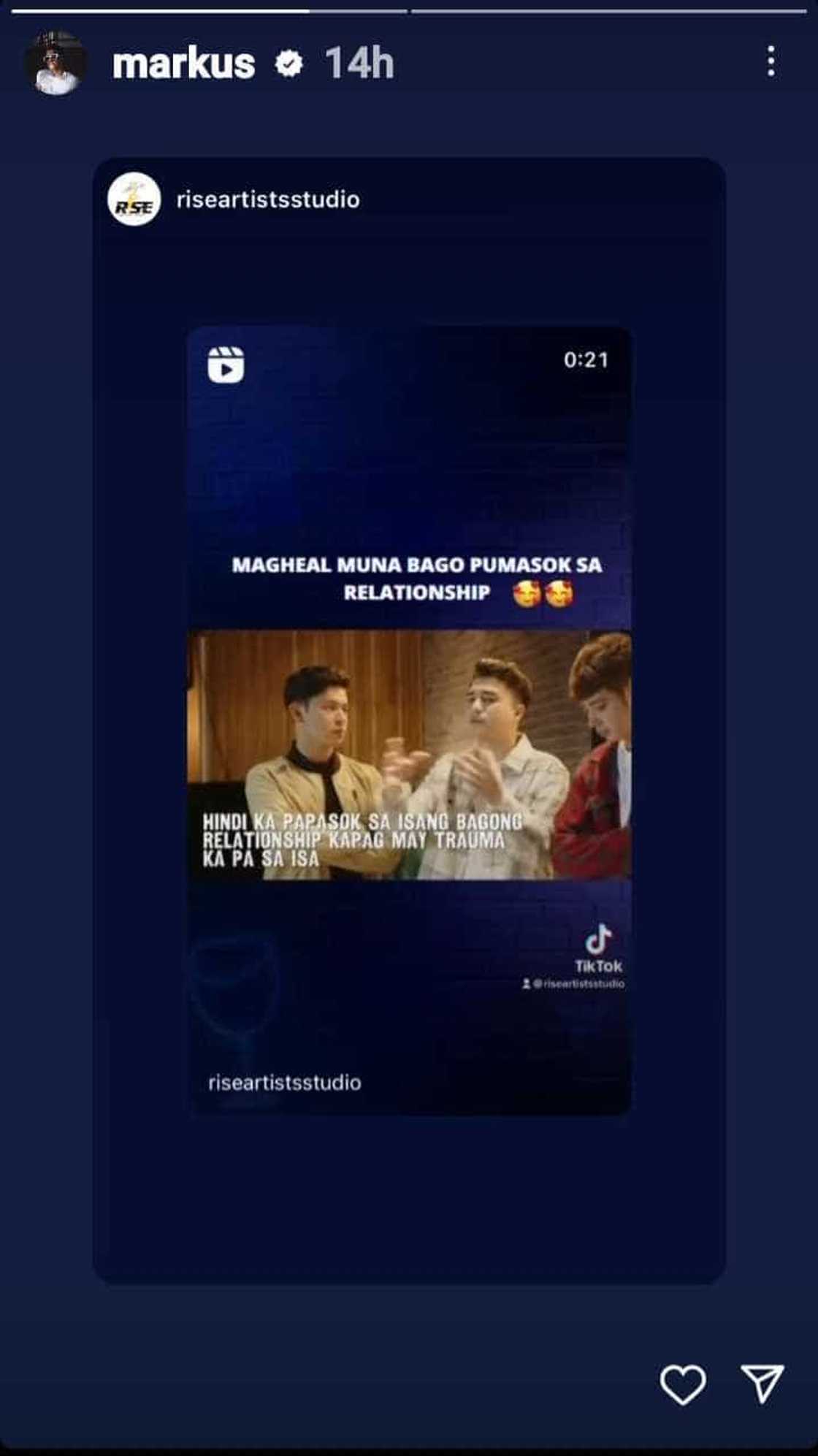 Markus Paterson, ni-repost statement niya ukol sa trauma sa past relationship: “Kailangan mo muna i-address”