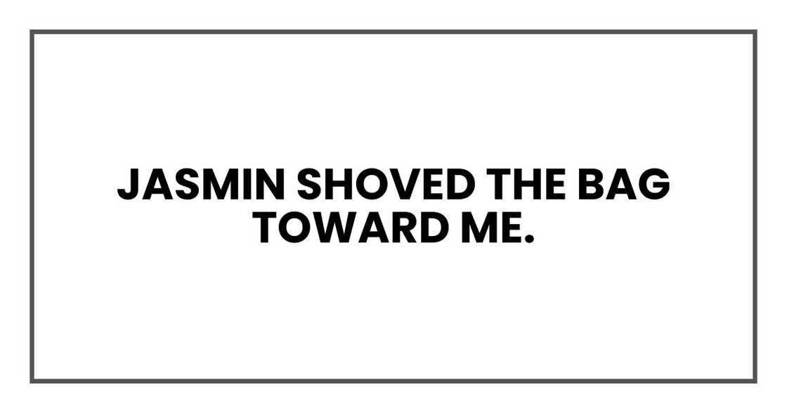 Vanessa shoved the bag toward me.