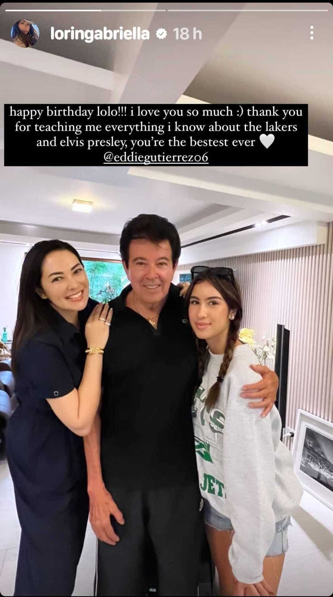 Ruffa Gutierrez's daughter Lorin Bektas pens sweet birthday message for Eddie Gutierrez Ruffa Gutierrez's daughter Lorin Bektas pens sweet birthday message for Eddie Gutierrez