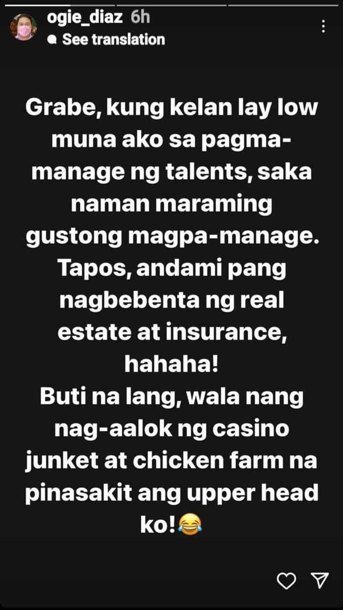 Ogie Diaz, dumami raw ang mga gustong magpa-manage sa kanya na talents Ogie Diaz, dumami raw ang mga gustong magpa-manage sa kanya na talents