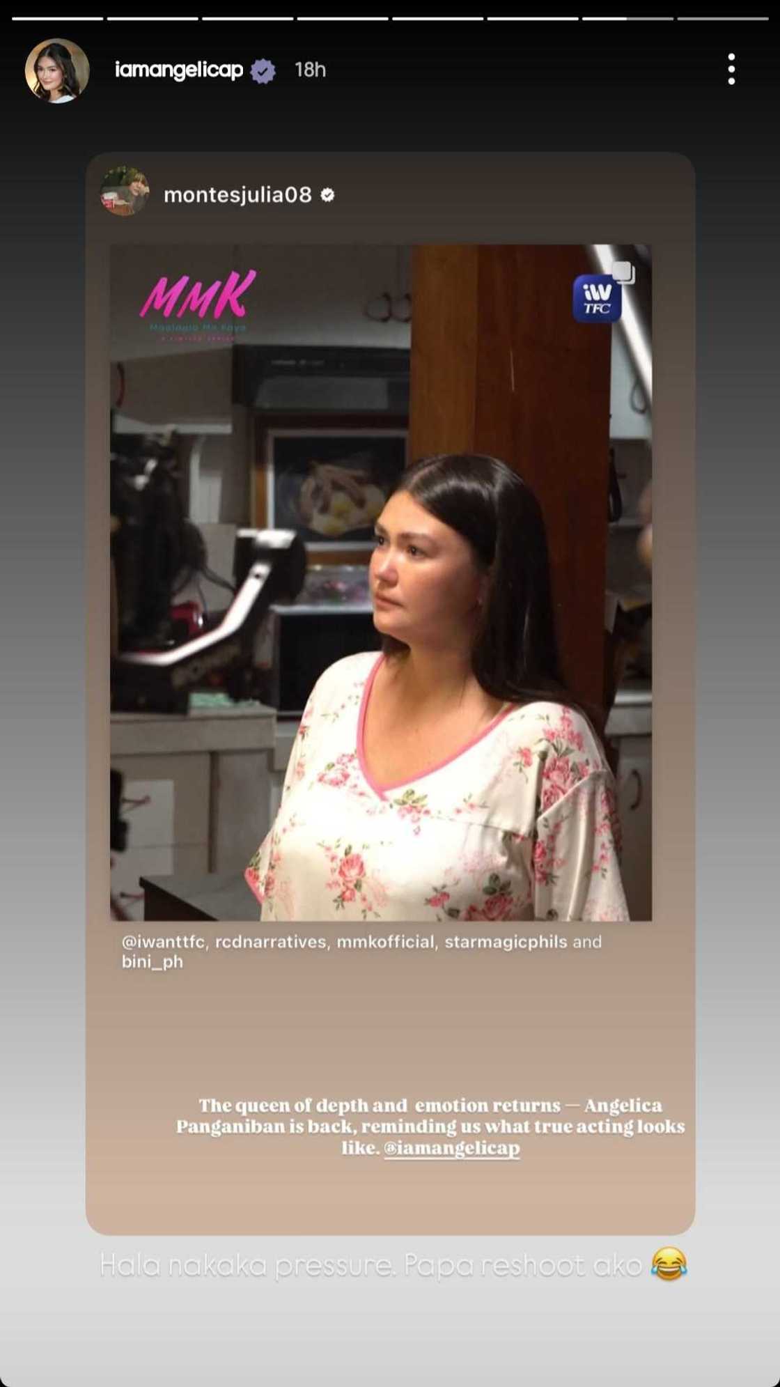Palitan nina Julia Montes at Angelica Panganiban sa 'MMK' comeback ng huli, viral Palitan nina Julia Montes at Angelica Panganiban sa 'MMK' comeback ng huli, viral