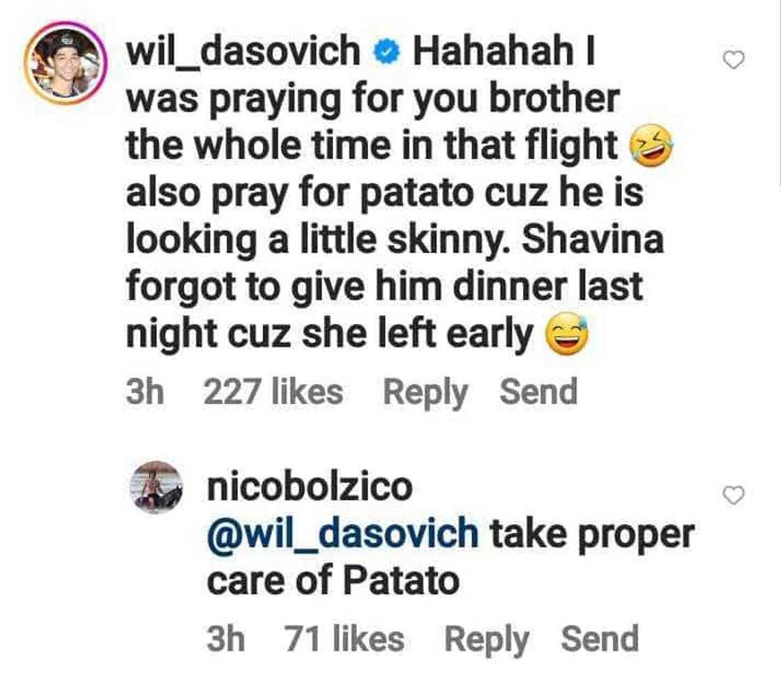 Nico Bolzico posts expectation vs reality of 36 hours flight with baby Thylane; Wil Dasovich reacts Nico Bolzico posts expectation vs reality of 36 hours flight with baby Thylane; Wil Dasovich reacts