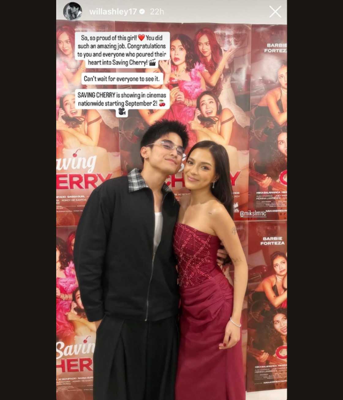 Will Ashley, may espesyal na papuri kay Mika Salamanca sa “Saving Cherry” Will Ashley, may espesyal na papuri kay Mika Salamanca sa “Saving Cherry”
