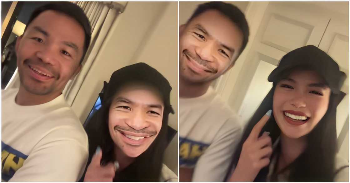 Arci Muñoz, napagtripan si Manny Paquiao; ginamitan ng filter ng Pambansang Kamao Arci Muñoz, napagtripan si Manny Paquiao; ginamitan ng filter ng Pambansang Kamao