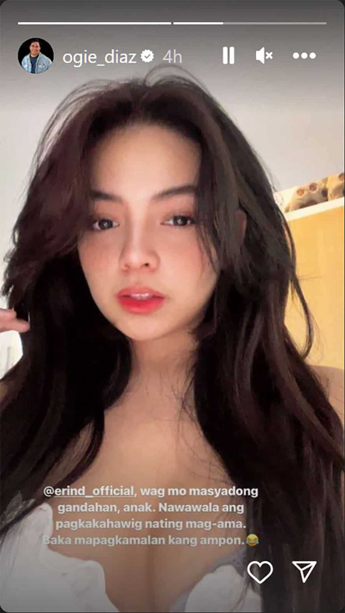 Ogie Diaz, biniro si Erin: "Wag mo masyadong gandahan anak...baka mapagkamalan kang ampon" Ogie Diaz, biniro si Erin: "Wag mo masyadong gandahan anak...baka mapagkamalan kang ampon"