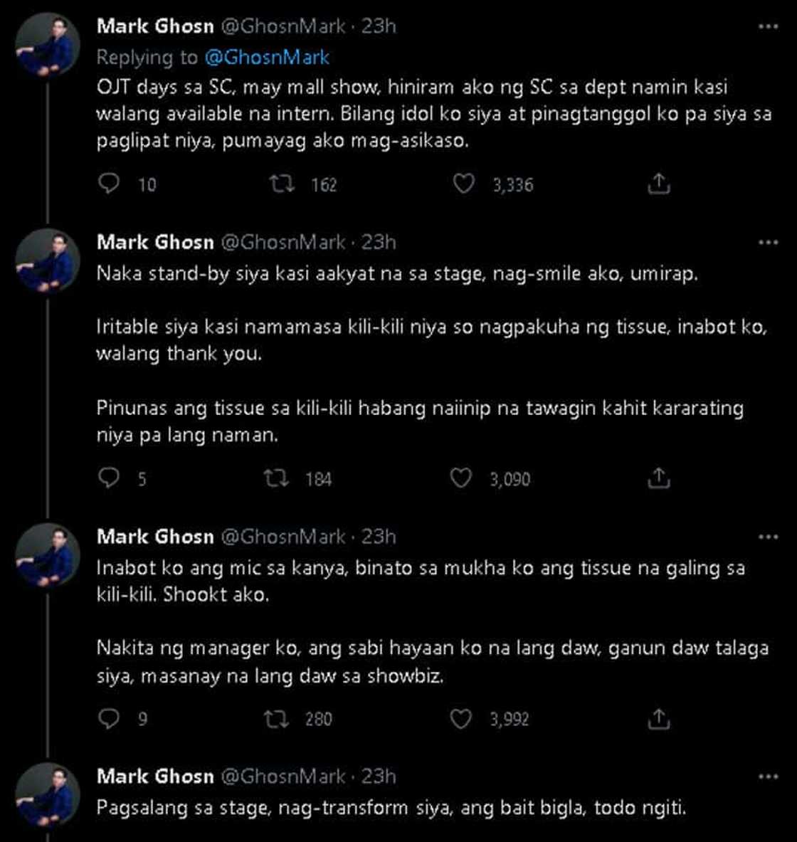 Theater artist Mark Ghosn, hinagisan umano ng tissue ni Toni Gonzaga na ginamit sa kilikili Theater artist Mark Ghosn, hinagisan umano ng tissue ni Toni Gonzaga na ginamit sa kilikili