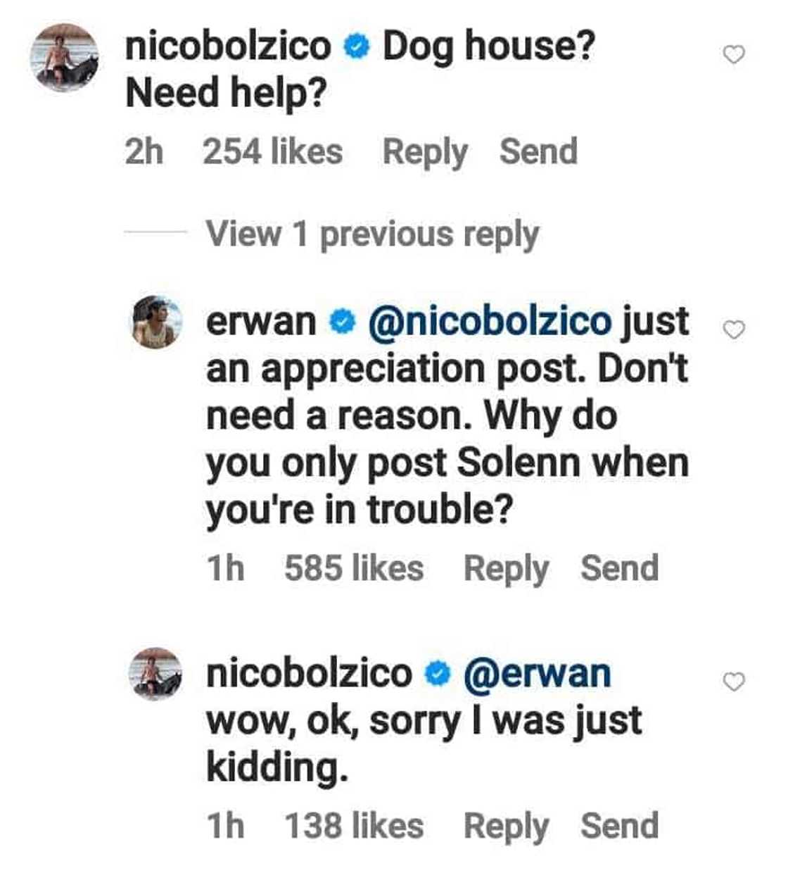 Erwan Heussaff sinagot ang kwelang comment ni Nico Bolzico sa video ni Anne Curtis: “Don't need a reason” Erwan Heussaff sinagot ang kwelang comment ni Nico Bolzico sa video ni Anne Curtis: “Don't need a reason”