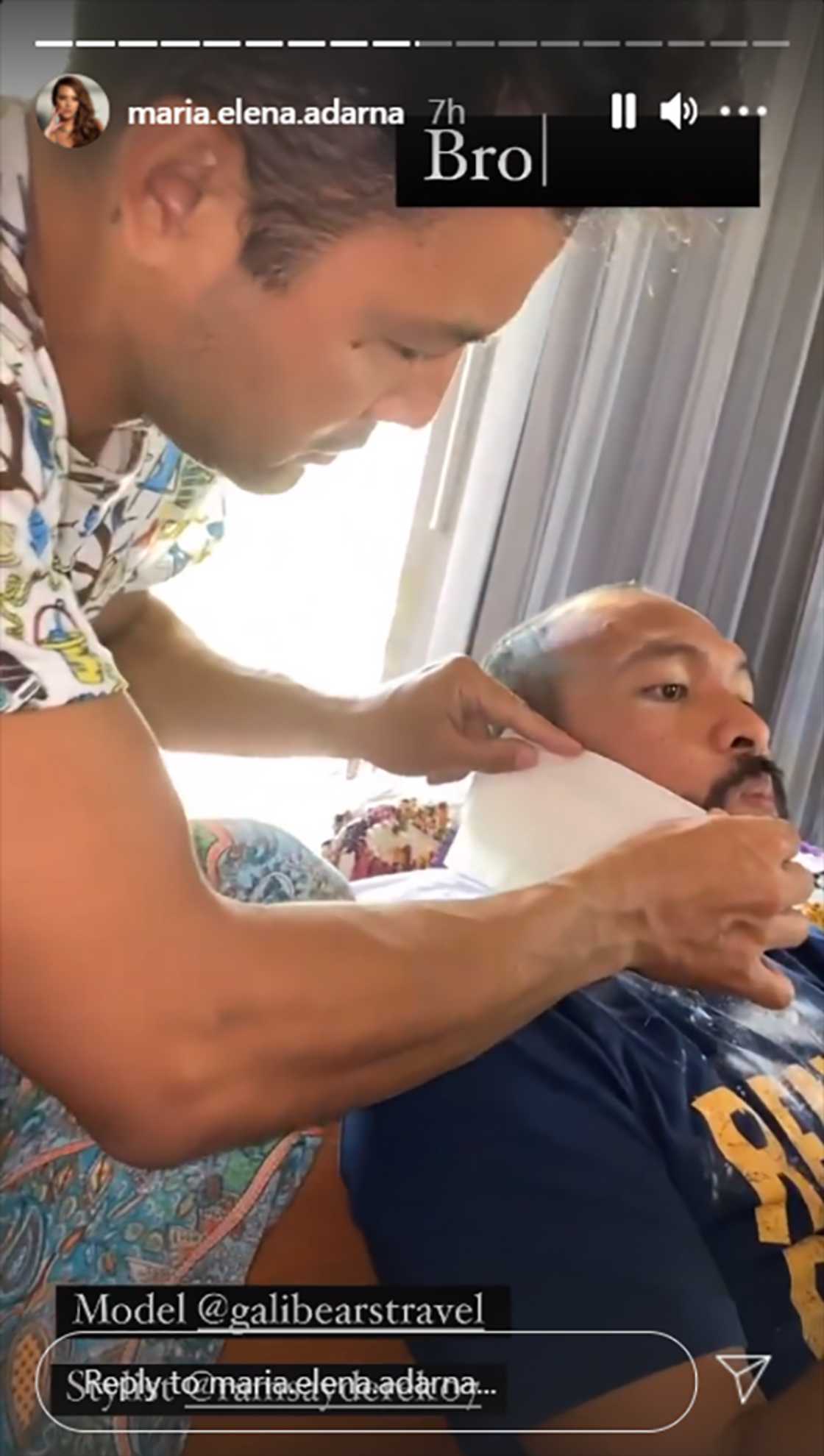 Ellen Adarna and Derek Ramsay wax their friend's facial hair in funny video