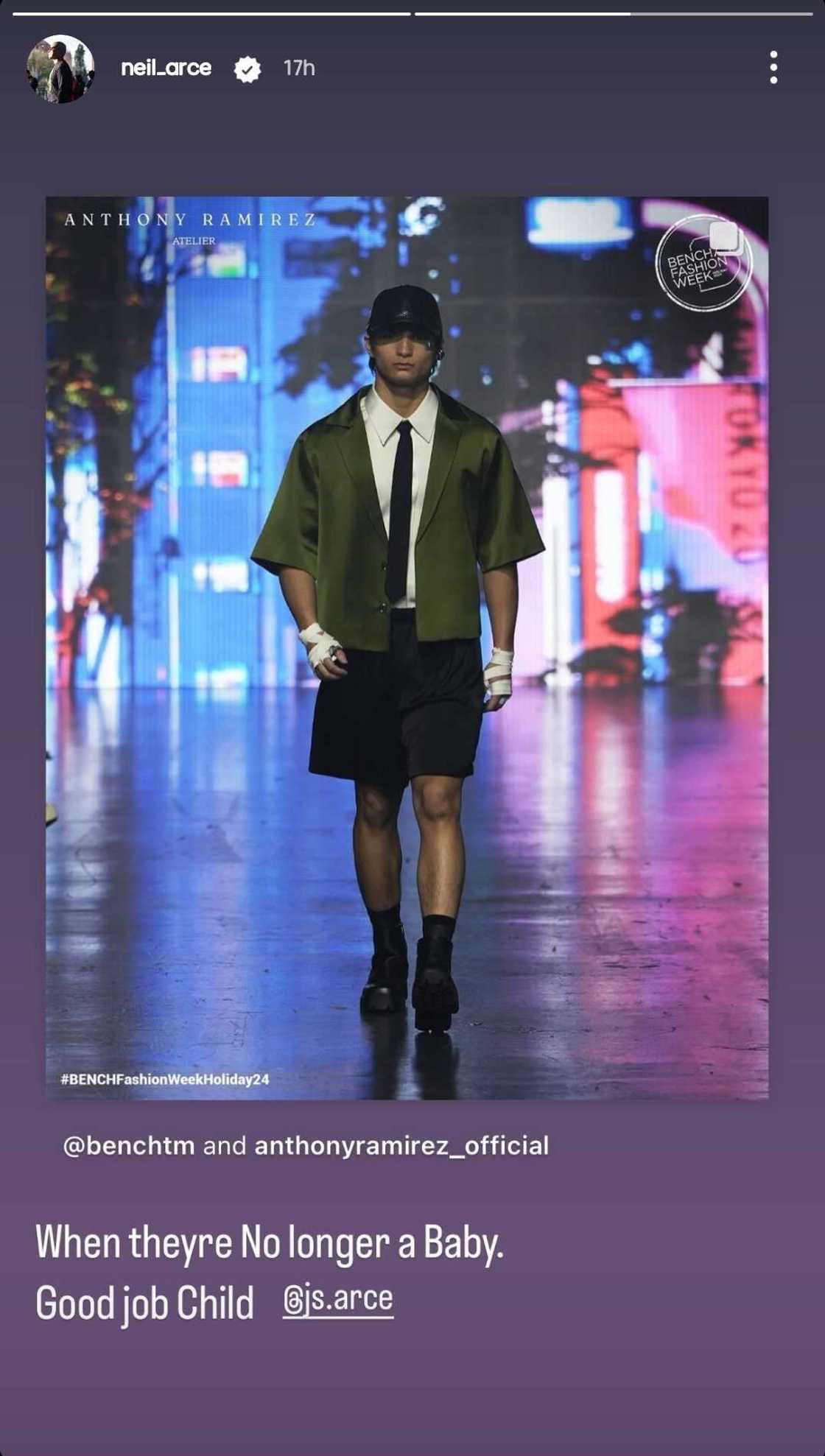 Neil Arce, ibinida ang pagrampa ng anak na si Joaquin sa BENCH Fashion Week