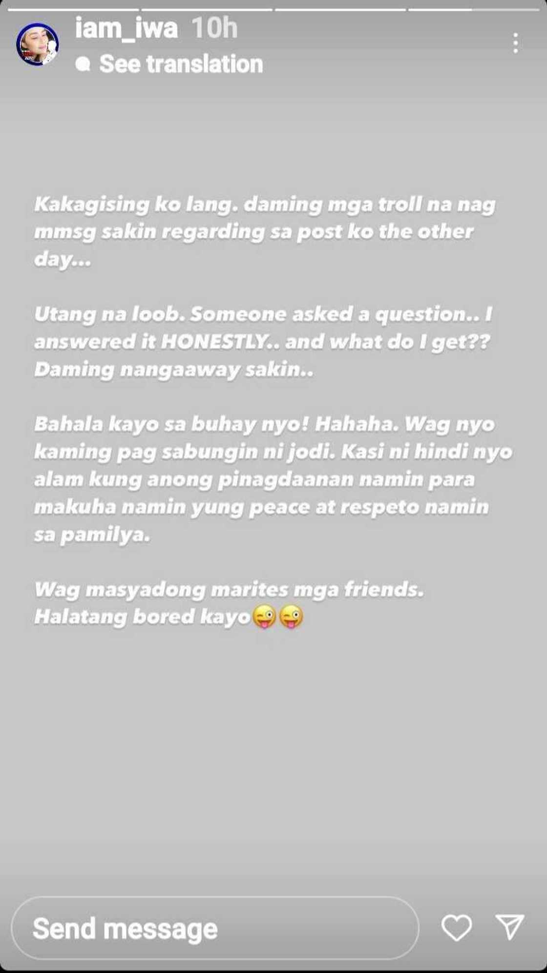 Iwa Moto, hiniling na ‘wag silang pagsabungin ni Jodi Sta. Maria Iwa Moto, hiniling na ‘wag silang pagsabungin ni Jodi Sta. Maria