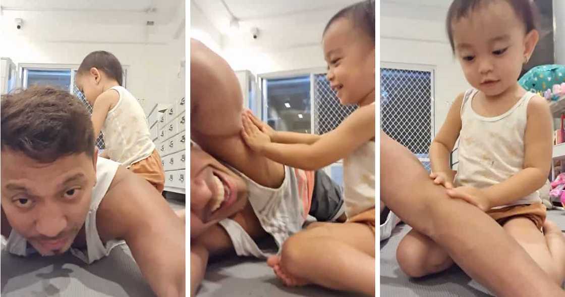 Jhong Hilario shares cute video of Baby Sarina giving him massage Jhong Hilario shares cute video of Baby Sarina giving him massage