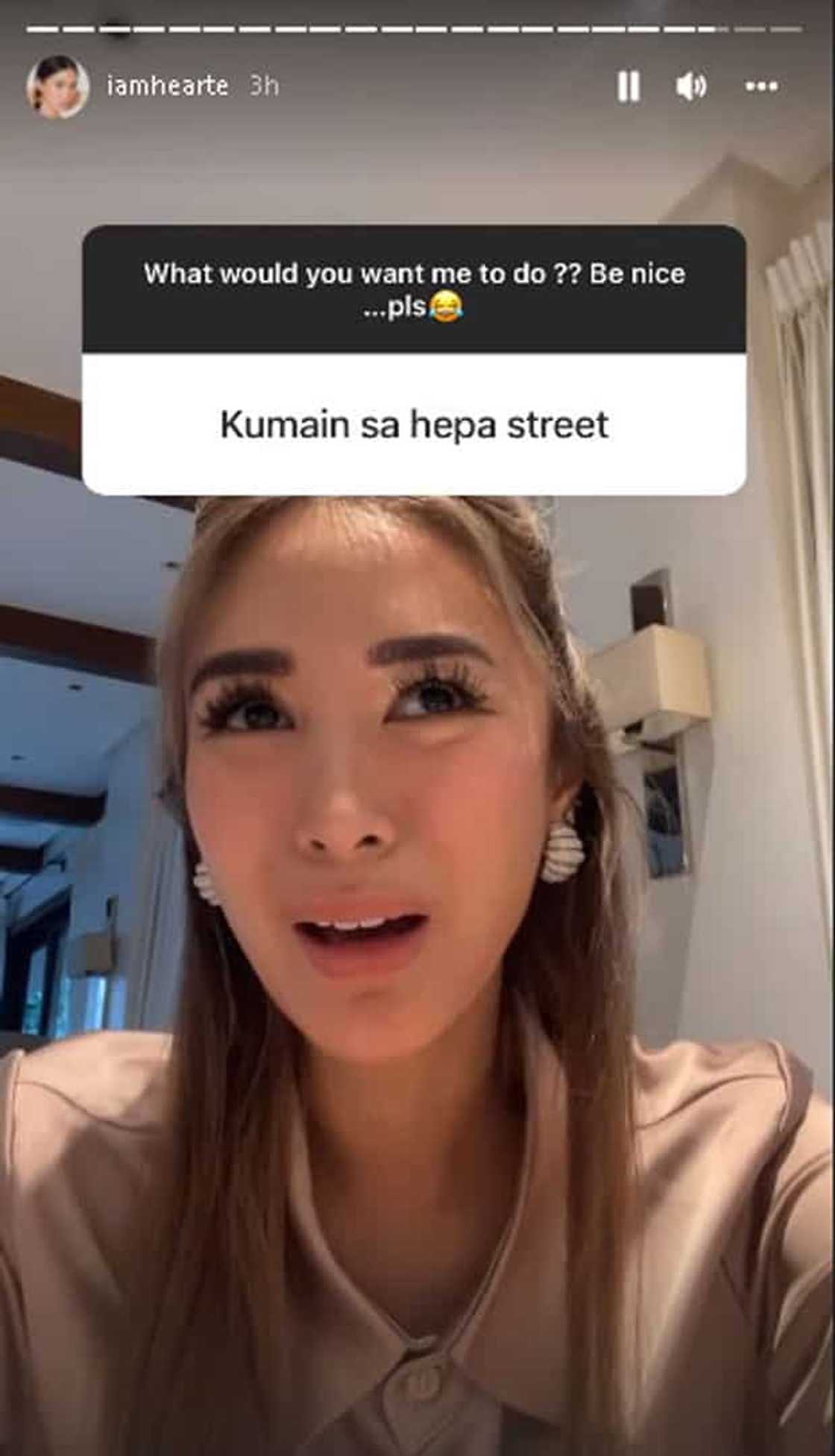 Heart Evangelista, nawindang sa ibig sabihin ng "hepa street": "Bakit hepa?" Heart Evangelista, nawindang sa ibig sabihin ng "hepa street": "Bakit hepa?"