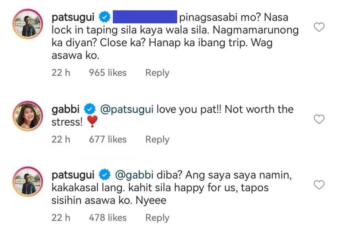 Pat Sugui, nilinaw ang dahilan kung bakit wala sila Daniel Padilla at Kathryn Bernardo sa kasal niya Pat Sugui, nilinaw ang dahilan kung bakit wala sila Daniel Padilla at Kathryn Bernardo sa kasal niya
