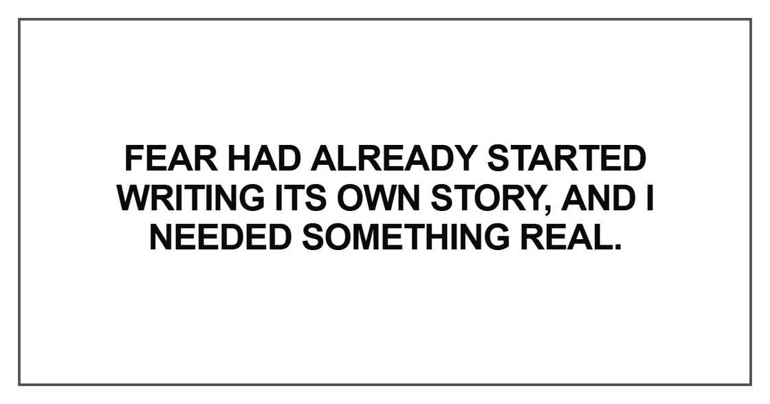 Fear had already started writing
