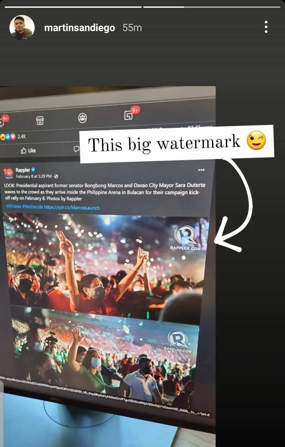 Photojournalist, tinawag ang pansin ni Paul Soriano sa umano'y paggamit ng BBM photo na walang pahintulot Photojournalist, tinawag ang pansin ni Paul Soriano sa umano'y paggamit ng BBM photo na walang pahintulot