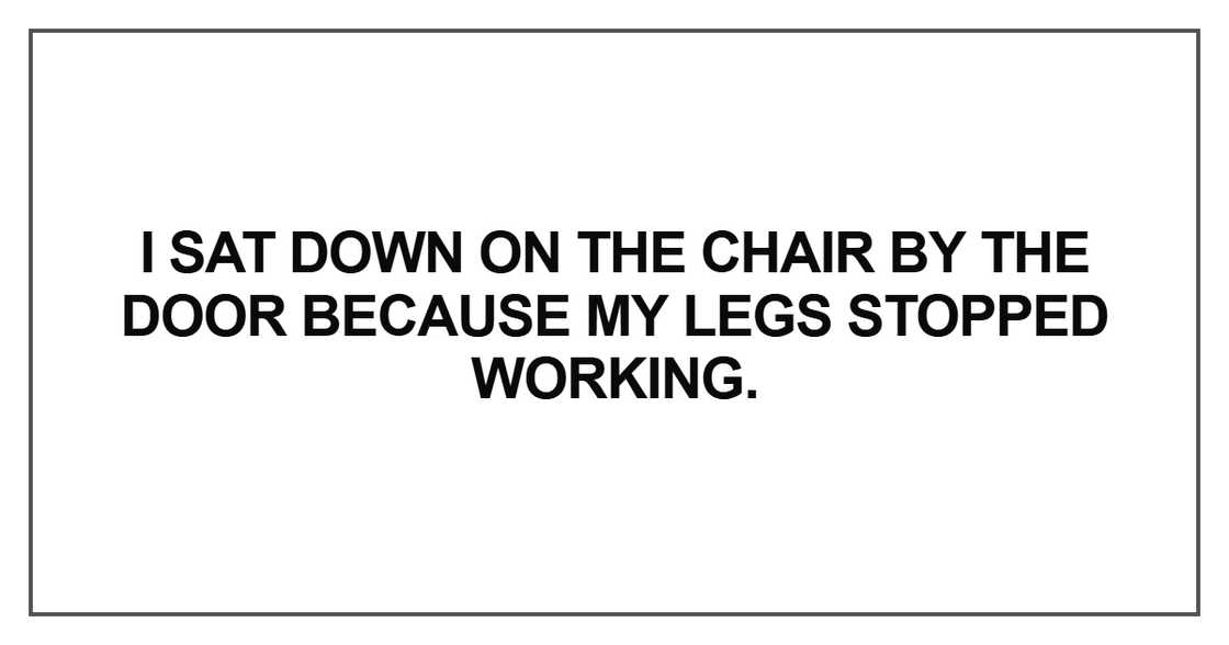 I sat down on the chair I sat down on the chair