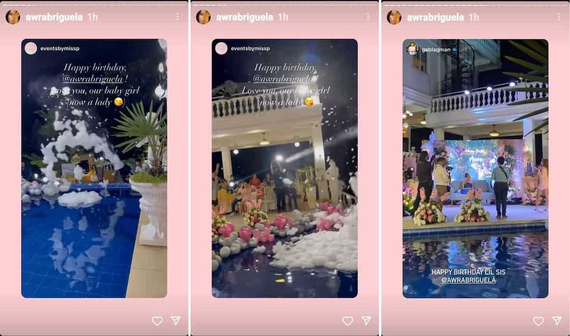 Awra Briguela reposts glimpses of his stunning 18th birthday party