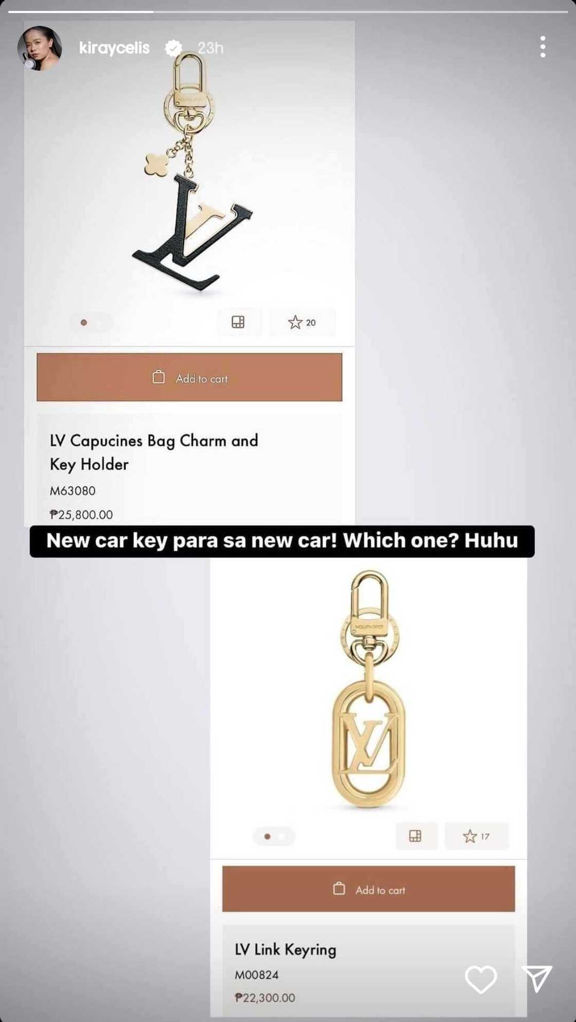 Kiray Celis, spotted na namimili ng tig-P25k na keychain para sa susi Kiray Celis, spotted na namimili ng tig-P25k na keychain para sa susi