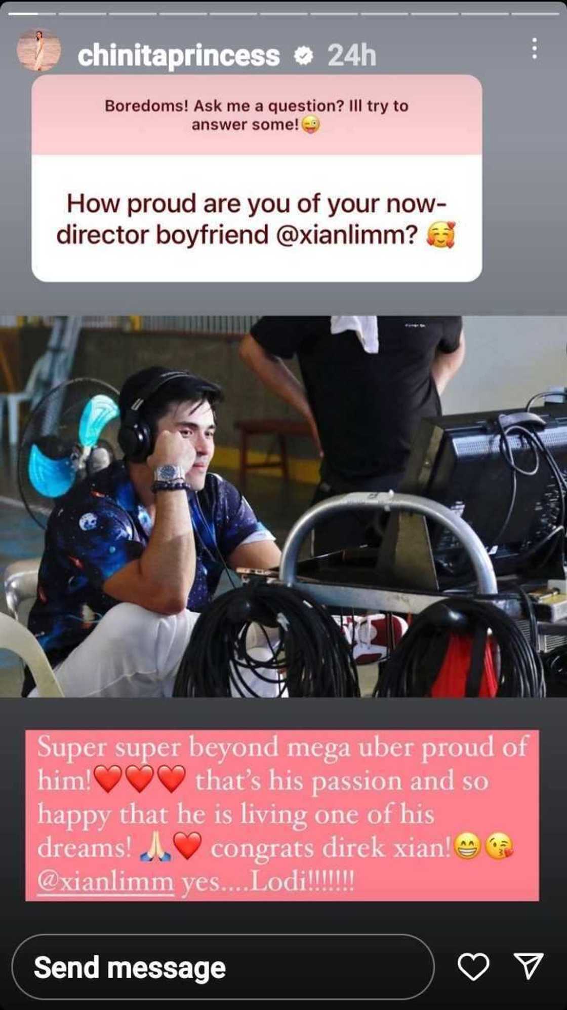 Kim Chiu, nagpahayag ng sobrang pagka-proud sa now-director BF niyang si Xian Lim Kim Chiu, nagpahayag ng sobrang pagka-proud sa now-director BF niyang si Xian Lim