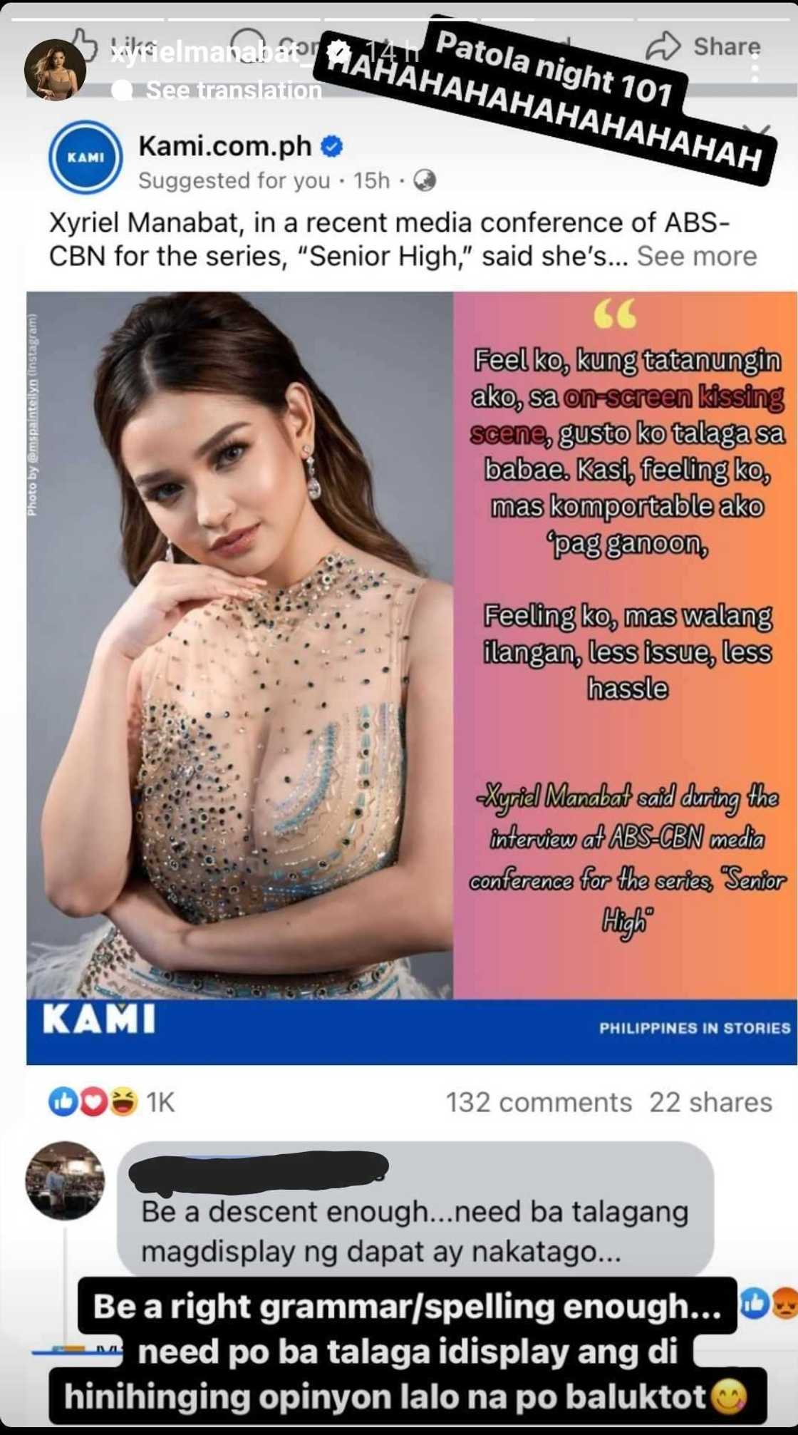 Xyriel Manabat: "Need po ba talagang i-display and di hinihinging opinyon lalo na po baluktot" Xyriel Manabat: "Need po ba talagang i-display and di hinihinging opinyon lalo na po baluktot"