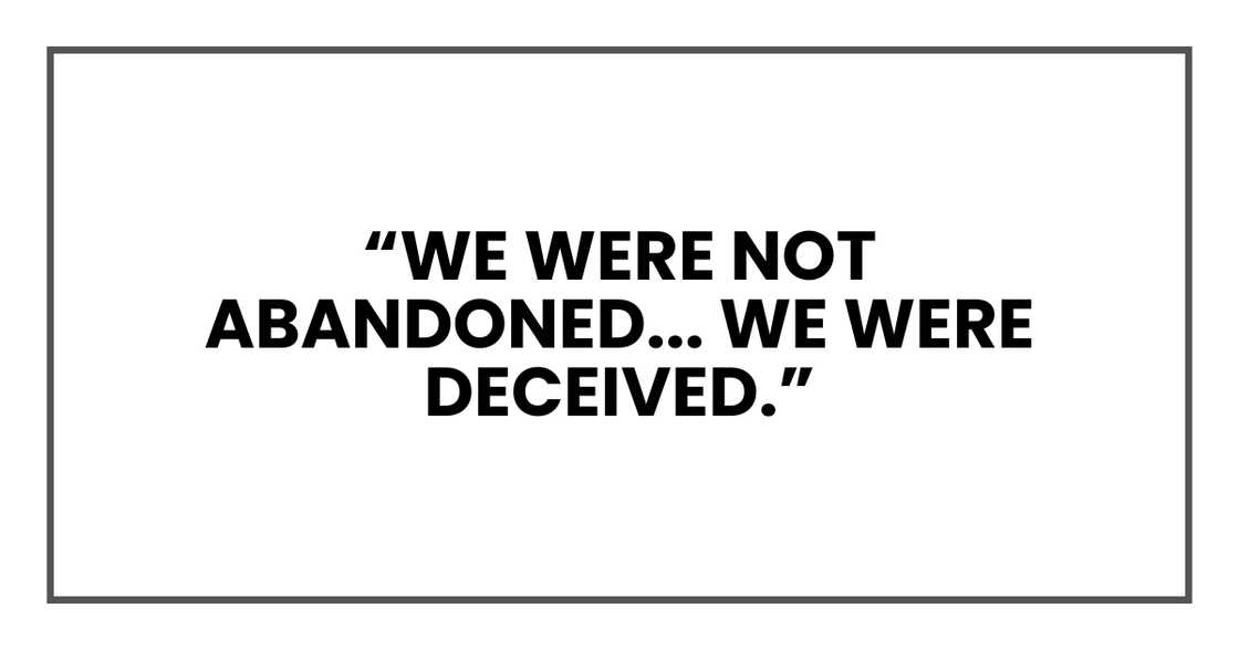 We were not abandoned